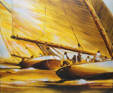 Print of Figurative Sailboat Paintings by Virginia Chapuis