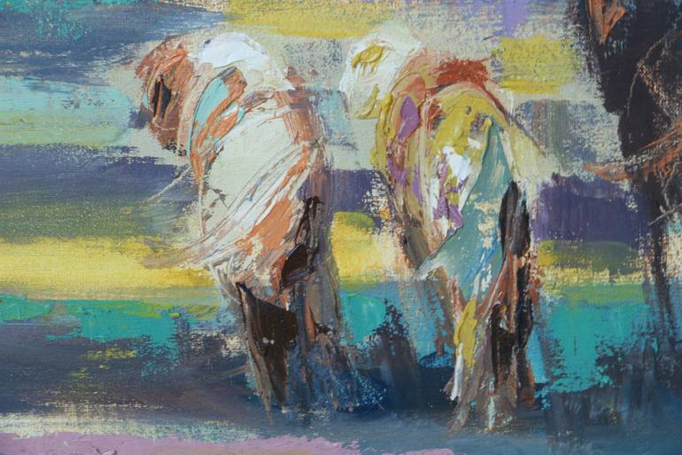 Original Expressionism Dogs Painting by Virginia Chapuis