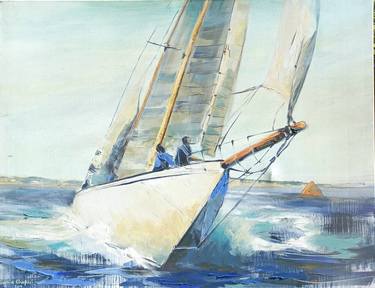 Print of Sailboat Paintings by Virginia Chapuis