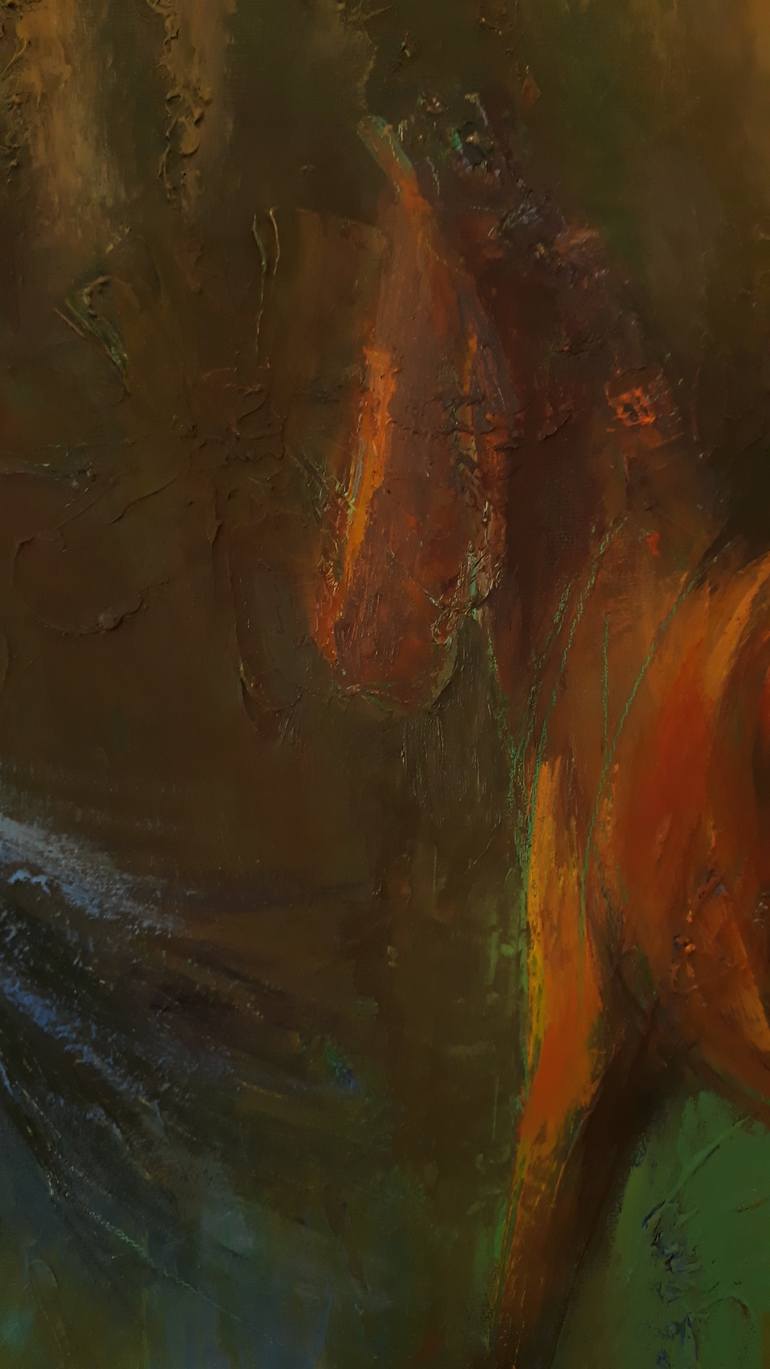 Original Figurative Horse Painting by Virginia Chapuis