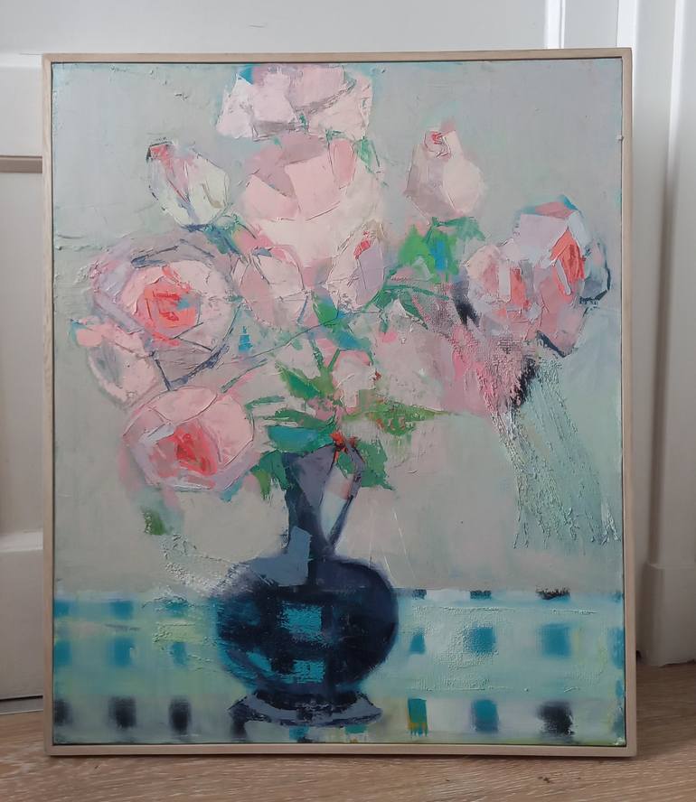 Original Expressionism Floral Painting by Virginia Chapuis
