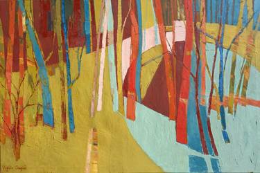 Original Expressionism Tree Paintings by Virginia Chapuis