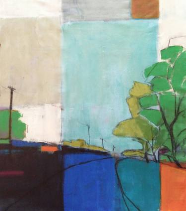 Original Cubism Landscape Paintings by Virginia Chapuis