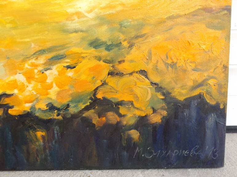 Original Expressionism Nature Painting by Miroslava Zaharieva