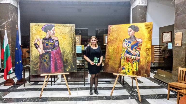 Original Abstract Expressionism Women Painting by Miroslava Zaharieva