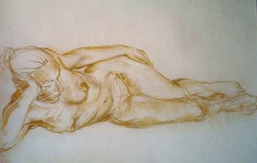 Print of Figurative Nude Drawings by Miroslava Zaharieva