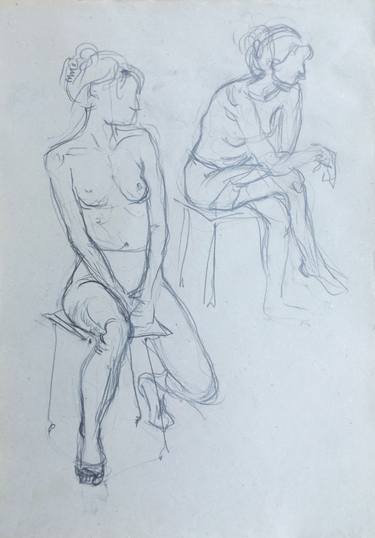 Original Nude Drawings by Miroslava Zaharieva
