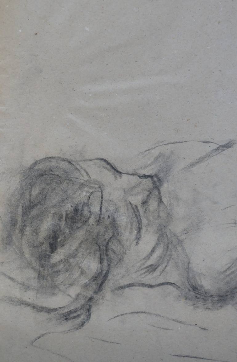 Original Nude Drawing by Miroslava Zaharieva