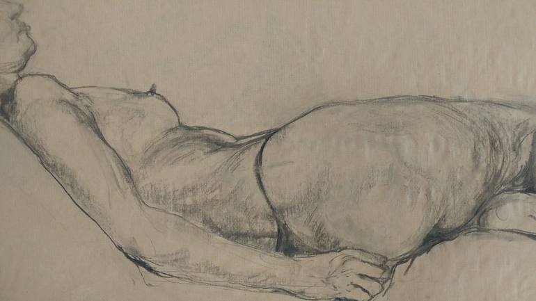Original Expressionism Erotic Drawing by Miroslava Zaharieva