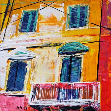 Original Abstract Architecture Paintings by Miroslava Zaharieva