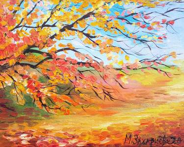 Original Expressionism Nature Paintings by Miroslava Zaharieva