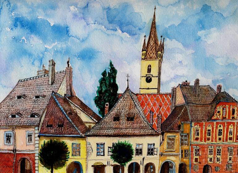 Sibiu, Hermannstadt In Transylvania Canvas Print