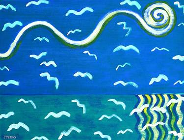 Print of Minimalism Seascape Paintings by Patrick J Murphy