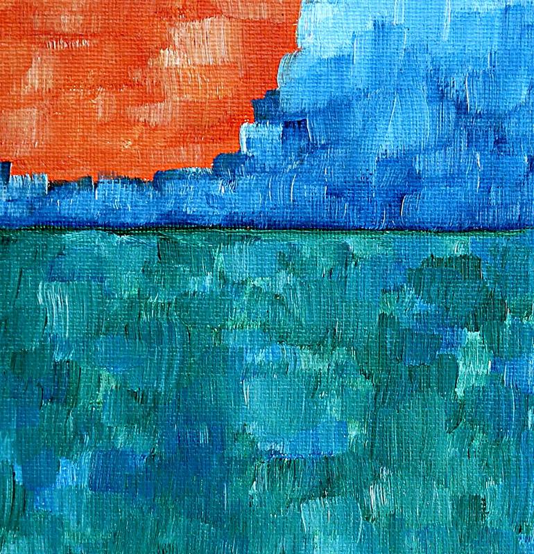 Original Color Field Painting Seascape Painting by Patrick J Murphy