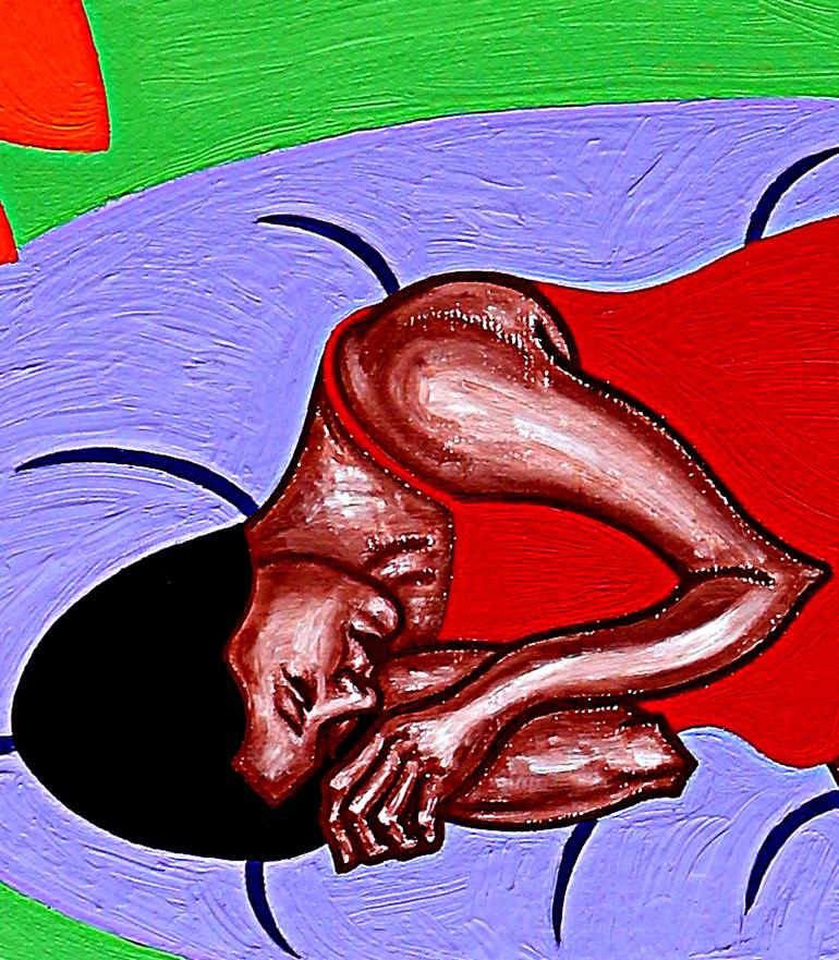 Original Symbolism Floral Painting by Patrick J Murphy