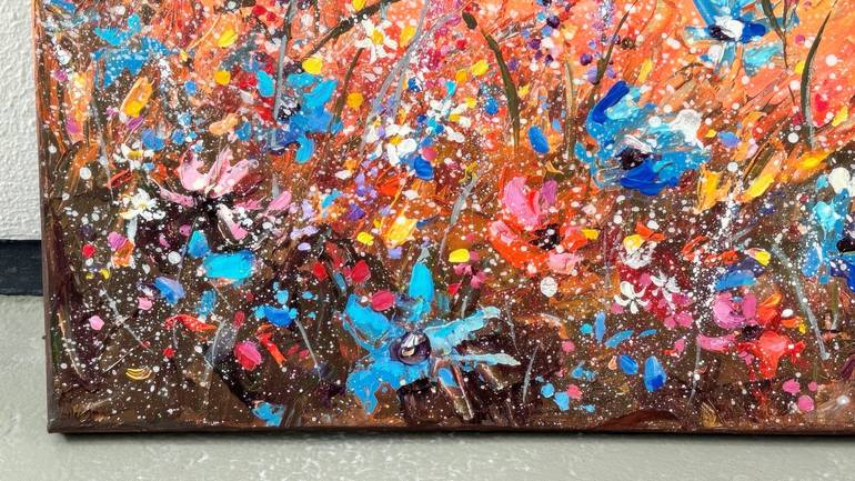 Original Abstract Expressionism Floral Painting by Liubov Kvashnina