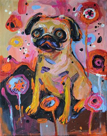 Original Abstract Expressionism Animal Painting by Liubov Kvashnina
