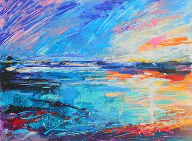 Original Abstract Expressionism Seascape Paintings by Liubov Kvashnina