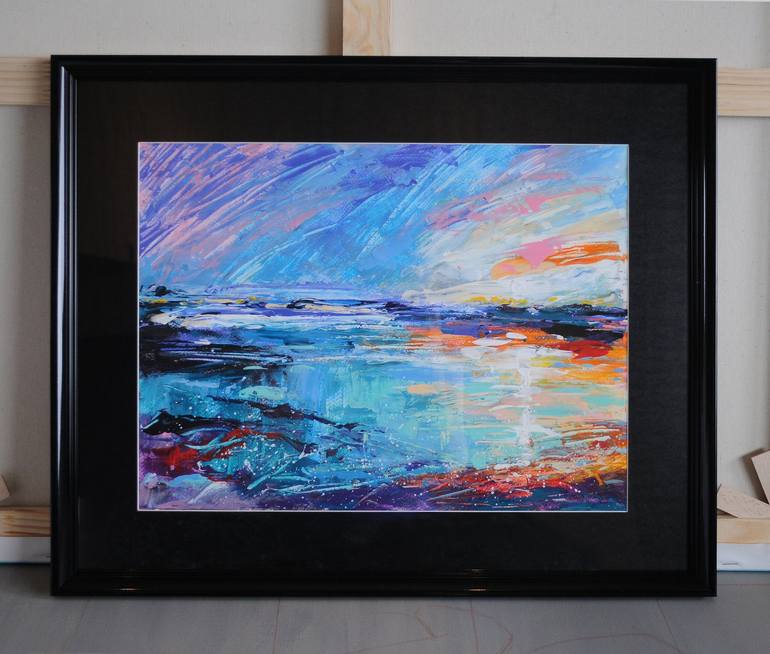 Original Abstract Expressionism Seascape Painting by Liubov Kvashnina