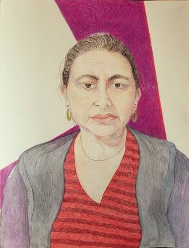 Original Portraiture Portrait Drawings by Laura Mosquera