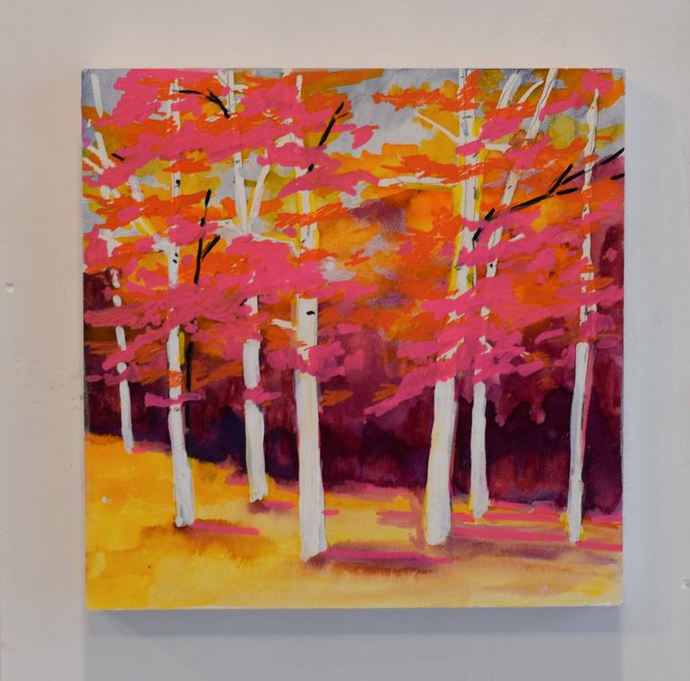 Original Abstract Tree Painting by tamara gonda