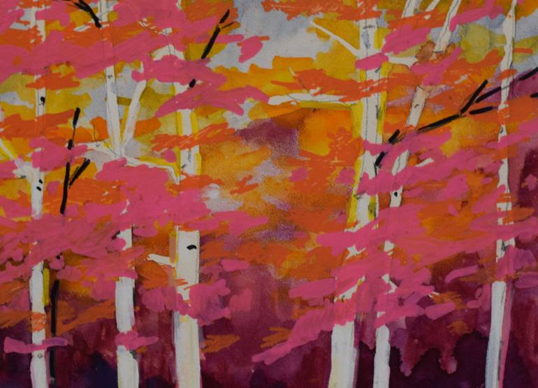 Original Abstract Tree Painting by tamara gonda