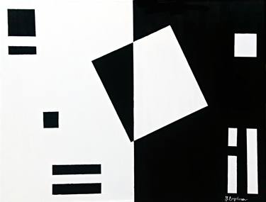 Split Personality: Black and White Painting thumb