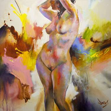 Original Abstract Nude Paintings by Jonas Gerard
