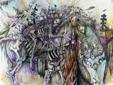 Print of Abstract Fantasy Drawings by Jennifer Gillia Cutshall