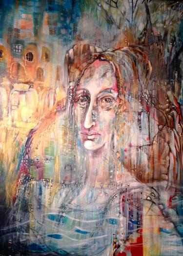 Original Abstract Expressionism Portrait Paintings by Jennifer Gillia Cutshall
