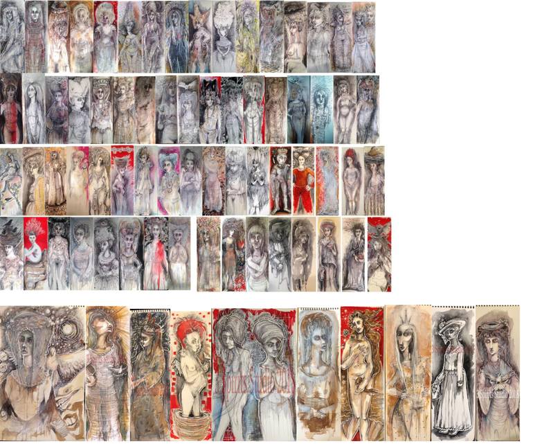 Original Figurative Women Drawing by Jennifer Gillia Cutshall