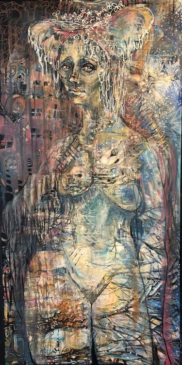 Print of Abstract Expressionism Nude Paintings by Jennifer Gillia Cutshall