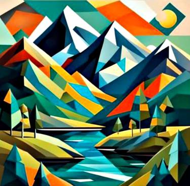 Print of Cubism Landscape Photography by George Hunter
