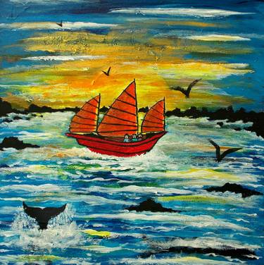 Original Boat Paintings by George Hunter