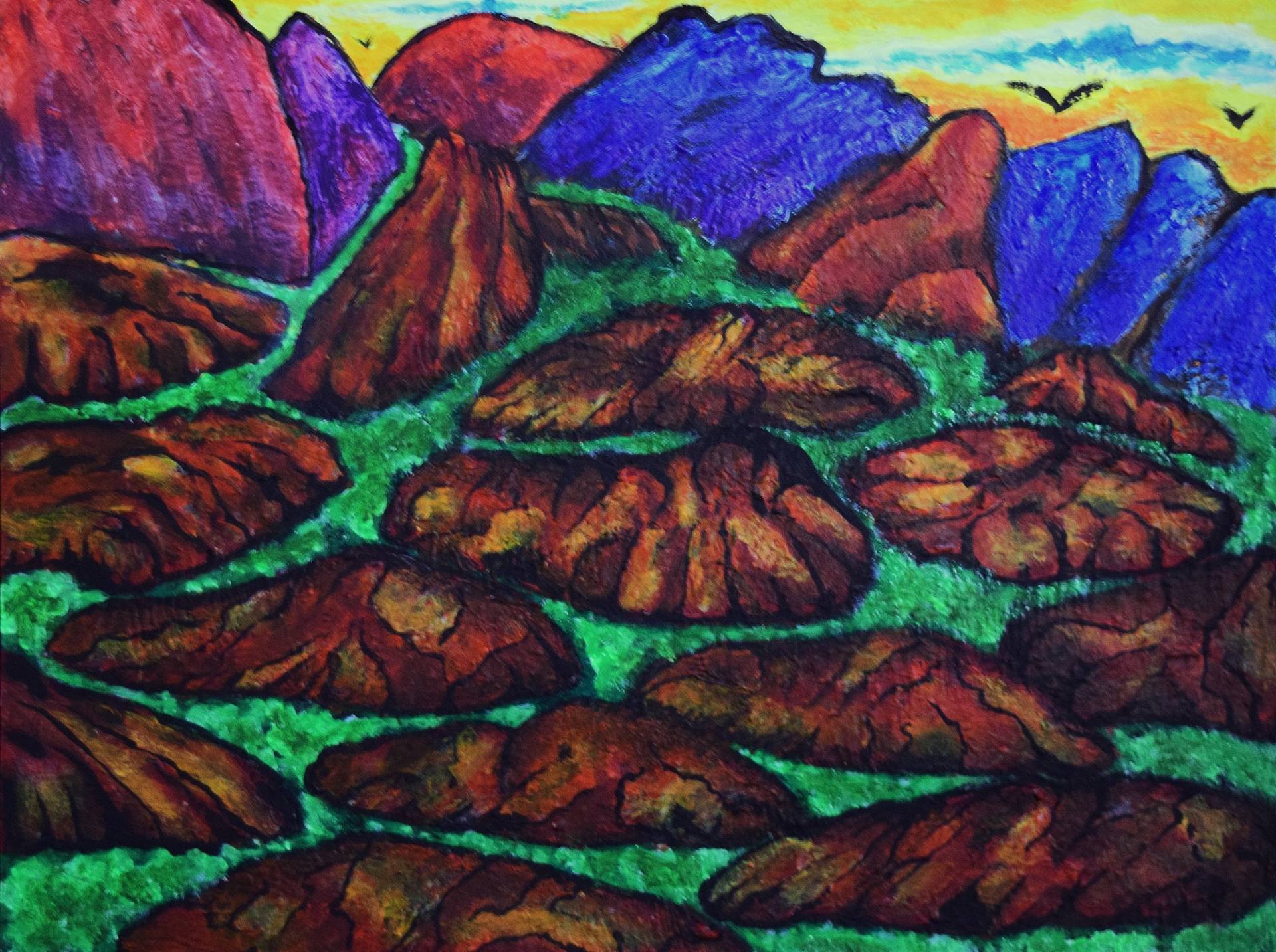 The Tortoise Shell Rock Valley Painting by George Hunter | Saatchi
