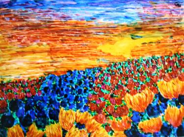 Original Expressionism Floral Paintings by George Hunter