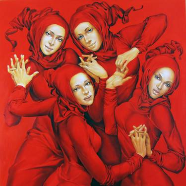 Saatchi Art Artist Andrius Kovelinas; Paintings, “Dance in red” #art