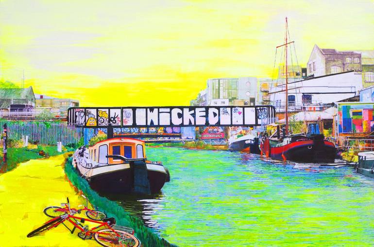 Hackney Wick Painting by Jacqui Harrison | Saatchi Art