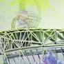 The structure of the stadium roof generated in 3D.