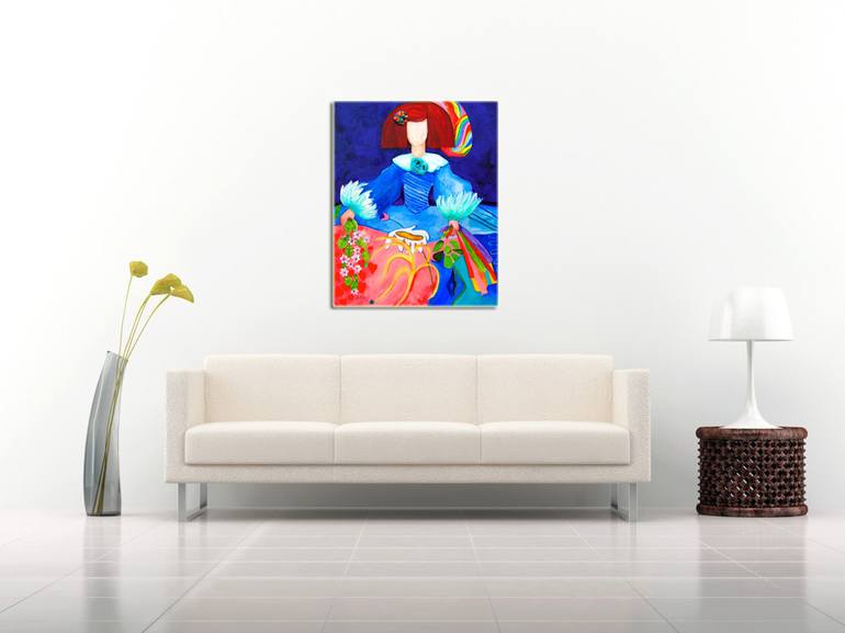 Original Figurative People Painting by Maite Rodriguez