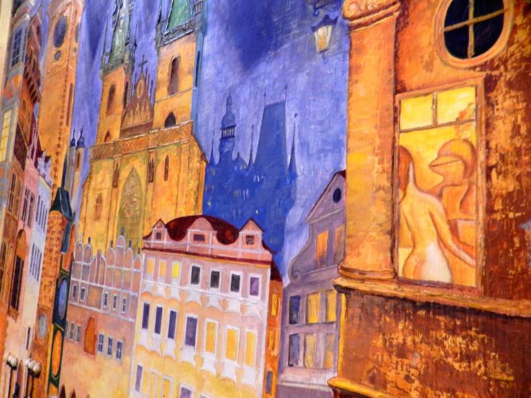 Original Impressionism Cities Painting by Maite Rodriguez