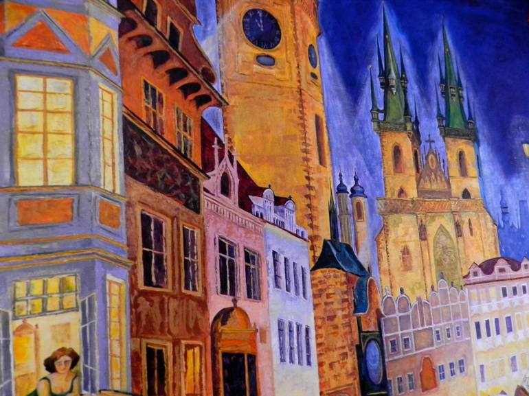 Original Impressionism Cities Painting by Maite Rodriguez