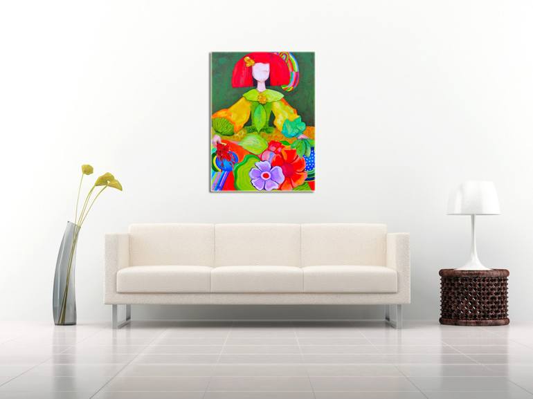 Original Figurative Women Painting by Maite Rodriguez