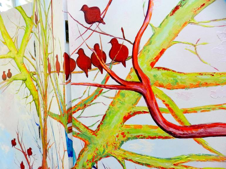 Original Impressionism Tree Painting by Maite Rodriguez
