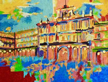 Original Abstract Cities Paintings by Maite Rodriguez