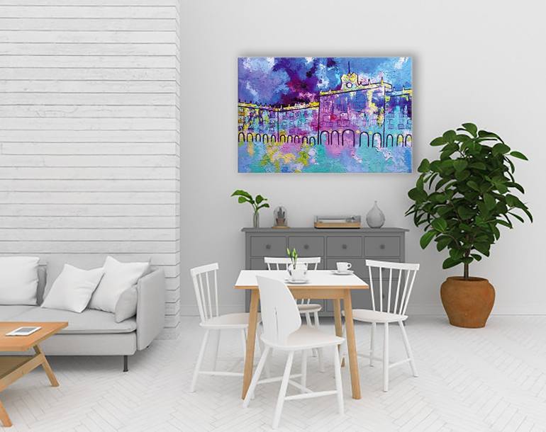 Original Abstract Expressionism Places Painting by Maite Rodriguez