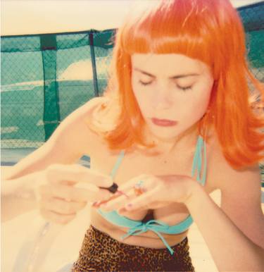 Radha doing her Nails by the Pool (29 Palms, CA) thumb