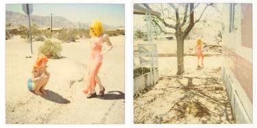 Radha and Max on Dirt Road (29 Palms, CA) diptych - Limited Edition of 10 thumb