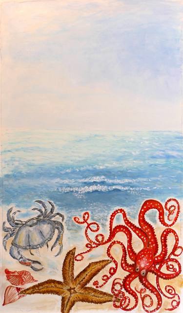 Original Expressionism Seascape Paintings by Maurizia Bonvini