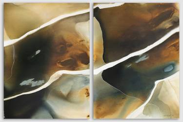 Original Abstract Landscape Painting by Dinah Wakefield